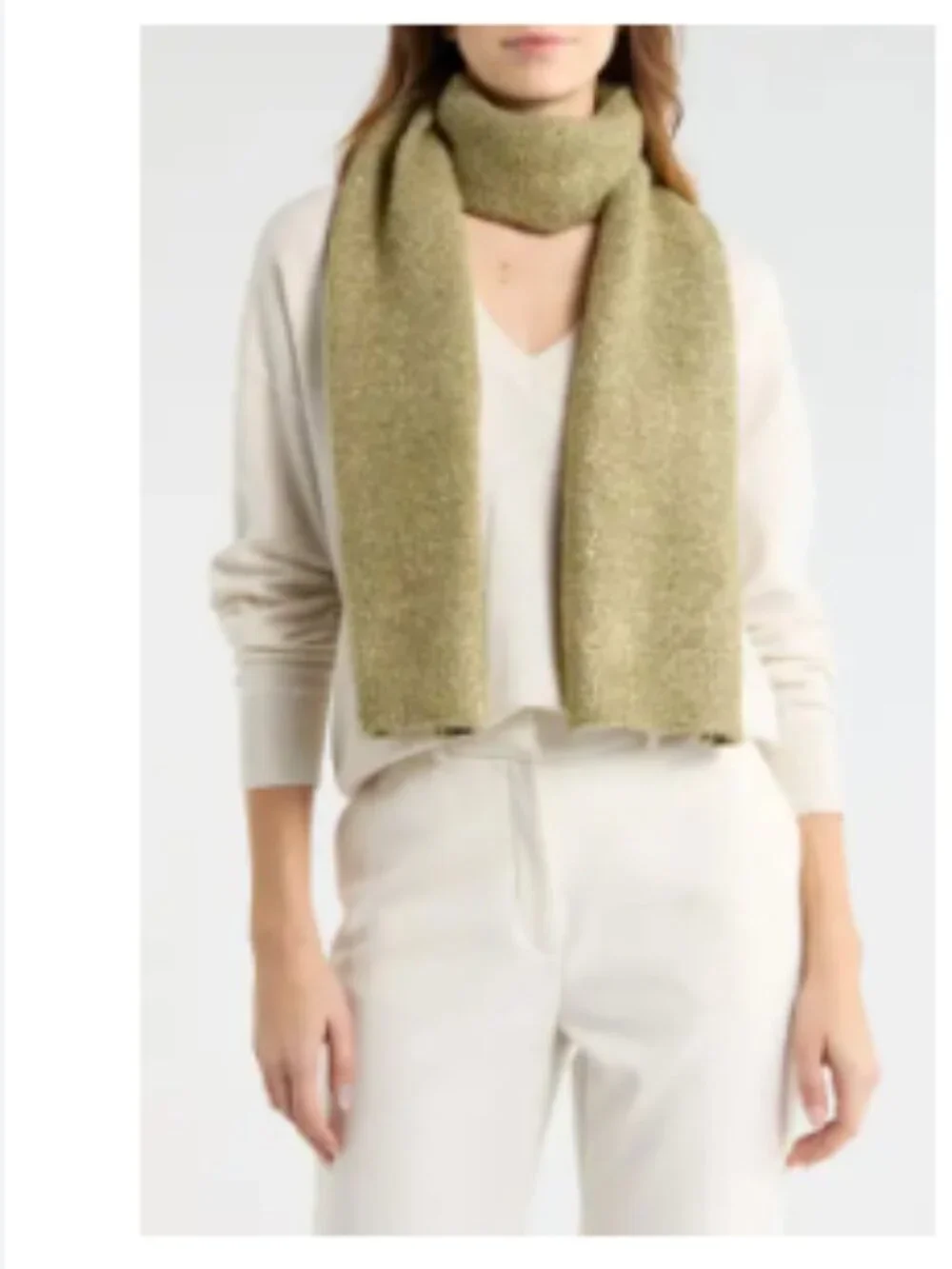 AllSaints Metallic Faux Fur Scarf & Metallic Eyelash Knit Beanie Set Oz NWT